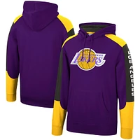 Men's Mitchell & Ness Purple Los Angeles Lakers Hardwood Classics Fusion Pullover Hoodie