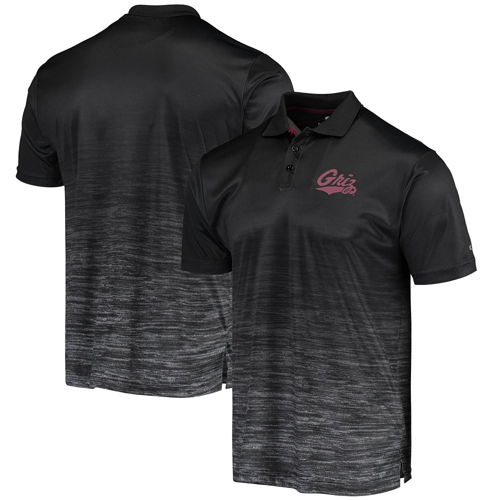 Men's Colosseum Black Montana Grizzlies Marshall Polo