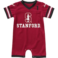 Newborn & Infant Colosseum Cardinal Stanford Bumpo Football Logo Romper