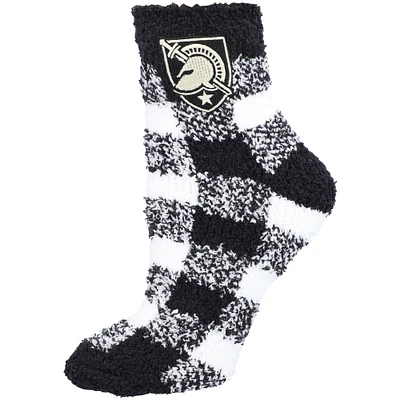 Women's ZooZatz Army Black Knights Fuzzy Buffalo Checkered Ankle Socks