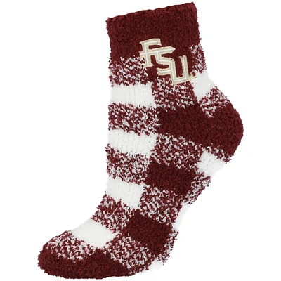 Women's ZooZatz Florida State Seminoles Fuzzy Buffalo Checkered Ankle Socks