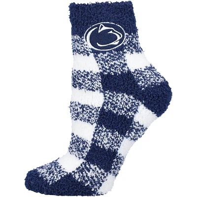 Women's ZooZatz Penn State Nittany Lions Fuzzy Buffalo Checkered Ankle Socks