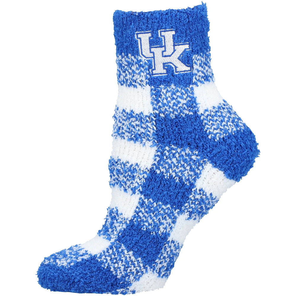 Women's ZooZatz Kentucky Wildcats Fuzzy Buffalo Checkered Ankle Socks