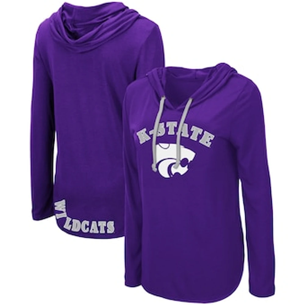 Women's Colosseum Purple Kansas State Wildcats My Lover Lightweight Hooded Long Sleeve T-Shirt