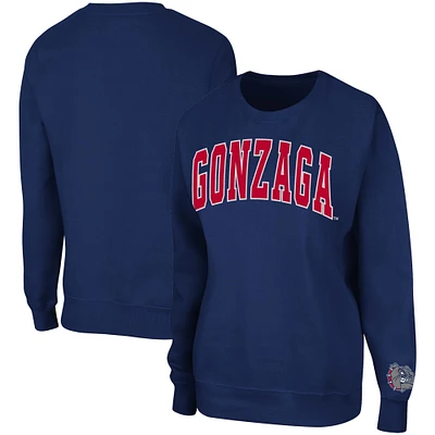 Women's Colosseum Navy Gonzaga Bulldogs Campanile Pullover Sweatshirt
