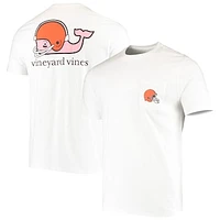 Men's Vineyard Vines White Cleveland Browns Big & Tall Helmet T-Shirt