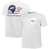 Men's Vineyard Vines White Denver Broncos Big & Tall Helmet T-Shirt