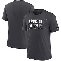 Men's Nike Charcoal Atlanta Falcons NFL Crucial Catch Performance T-Shirt