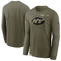 Men's Nike Olive New York Jets Salute To Service Performance Long Sleeve T-Shirt