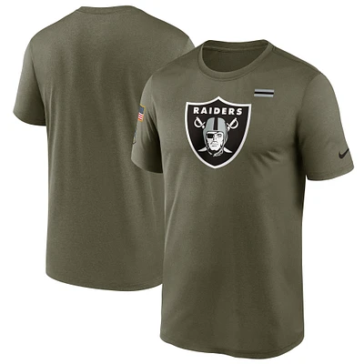 Men's Nike Olive Las Vegas Raiders 2021 Salute To Service Legend Performance T-Shirt