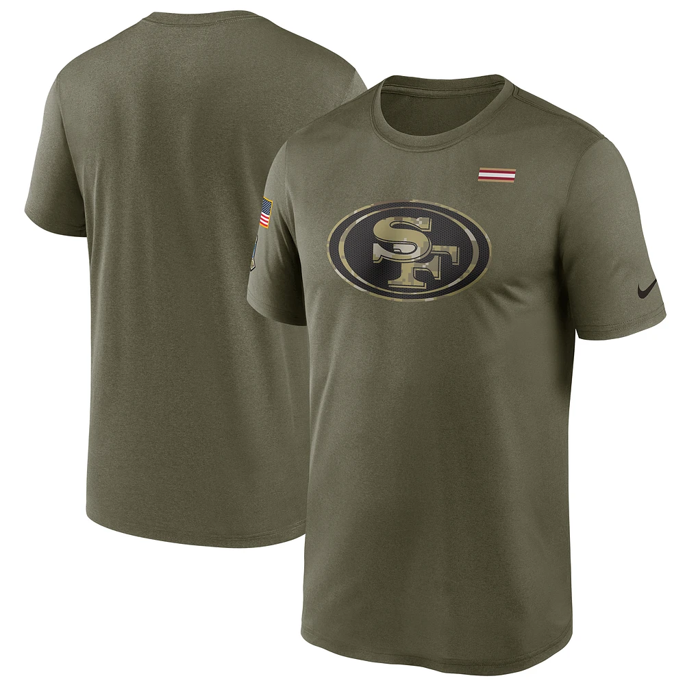 Men's Nike Olive San Francisco 49ers 2021 Salute To Service Legend Performance T-Shirt