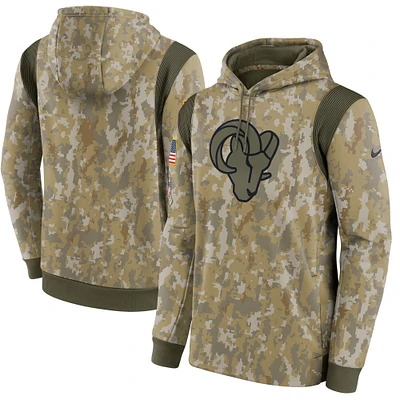 Men's Nike Camo Los Angeles Rams Salute To Service Therma Performance Pullover Hoodie