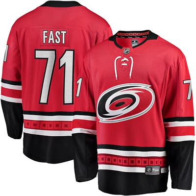 Men's Fanatics Jesper Fast Red Carolina Hurricanes Alternate Breakaway Jersey