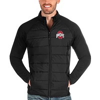 Men's Antigua Black Ohio State Buckeyes Altitude Full-Zip Jacket