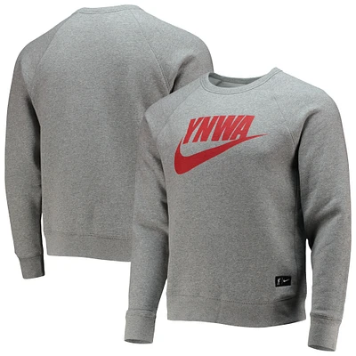 Men's Nike Heathered Gray Liverpool Heritage Raglan Pullover Sweatshirt