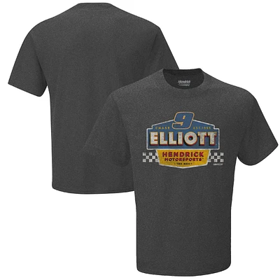 Men's Hendrick Motorsports Team Collection Heather Charcoal Chase Elliott Vintage Duel T-Shirt