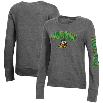 Women's Champion Charcoal Oregon Ducks University 2.0 Fleece Sweatshirt