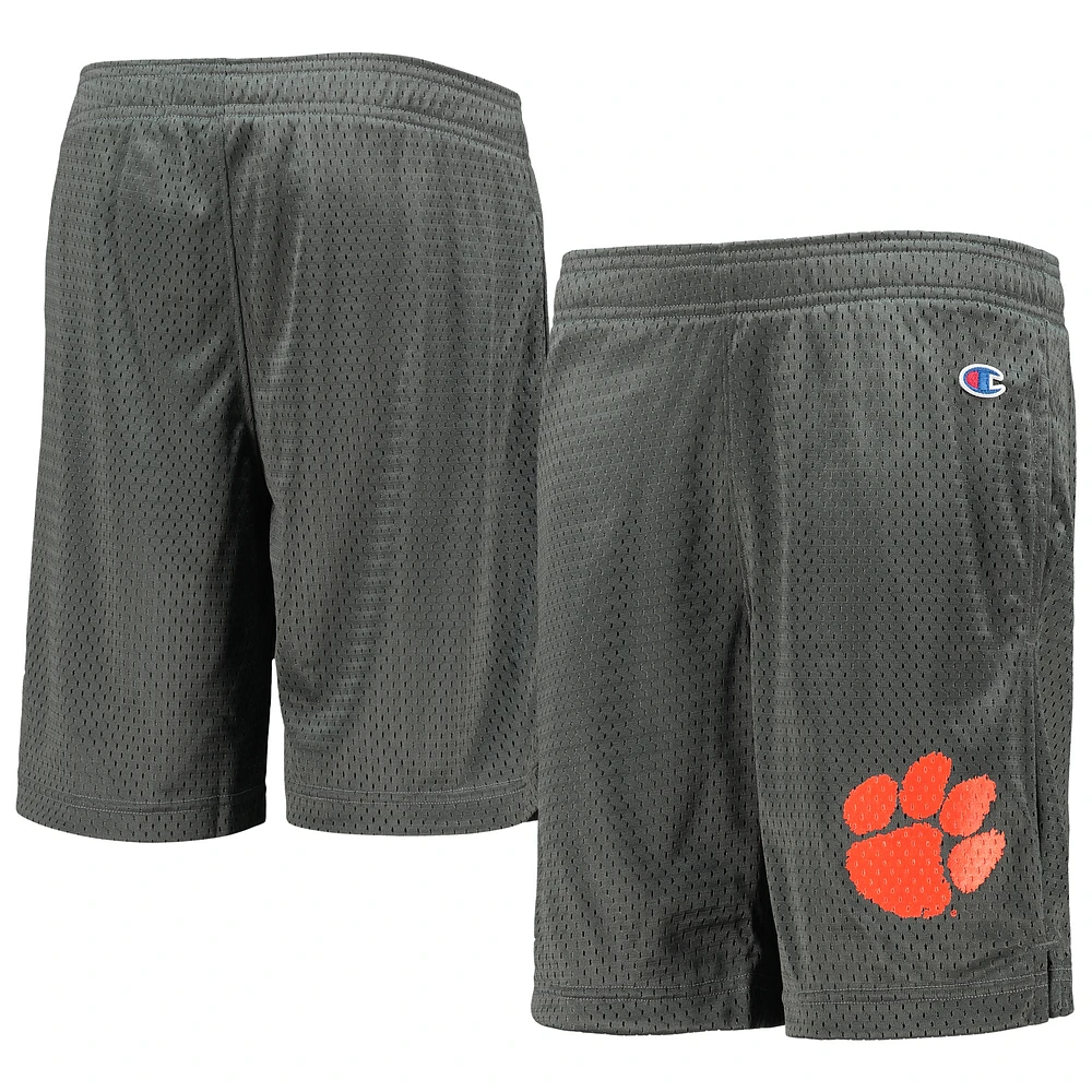 Youth Champion Charcoal Clemson Tigers Classic Mesh Shorts