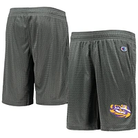 Youth Champion Charcoal LSU Tigers Classic Mesh Shorts