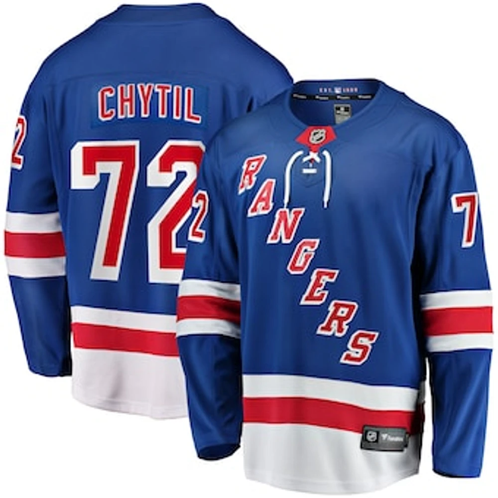 Men's Fanatics Filip Chytil Blue New York Rangers Home Breakaway Jersey