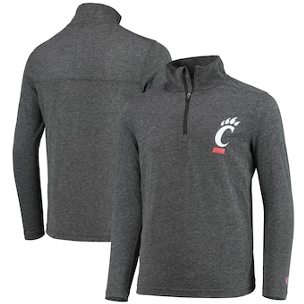 Youth Champion Heathered Black Cincinnati Bearcats Field Day Quarter-Zip Jacket