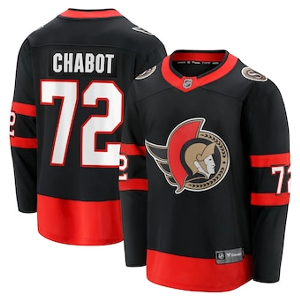 Men's Fanatics Thomas Chabot Black Ottawa Senators Home Breakaway Jersey