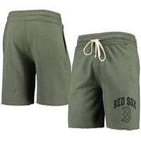 Men's Concepts Sport Heathered Olive Boston Red Sox Mainstream Tri-Blend Shorts