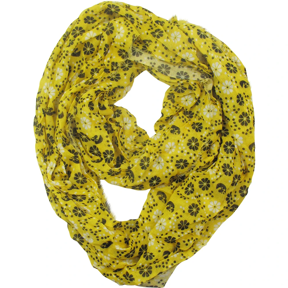 Women's ZooZatz Iowa Hawkeyes Retro Flower Scarf