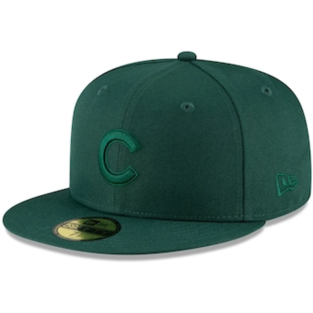 Men's New Era Dark Green Chicago Cubs Tonal 59FIFTY - Flex Hat