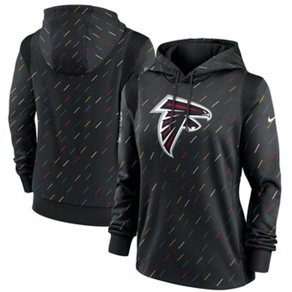 Women's Nike Anthracite Atlanta Falcons NFL Crucial Catch Therma Pullover Hoodie