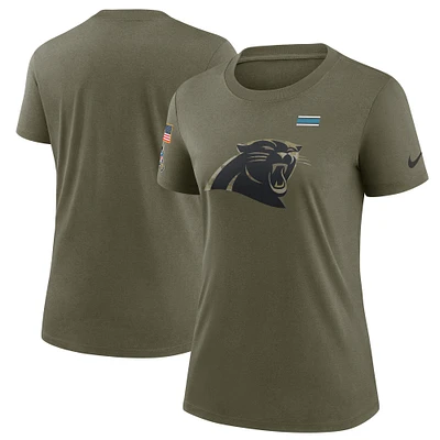 Women's Nike Olive Carolina Panthers Salute To Service T-Shirt