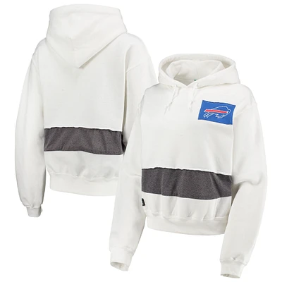 Women's Refried Apparel White Buffalo Bills Sustainable Crop Dolman Pullover Hoodie