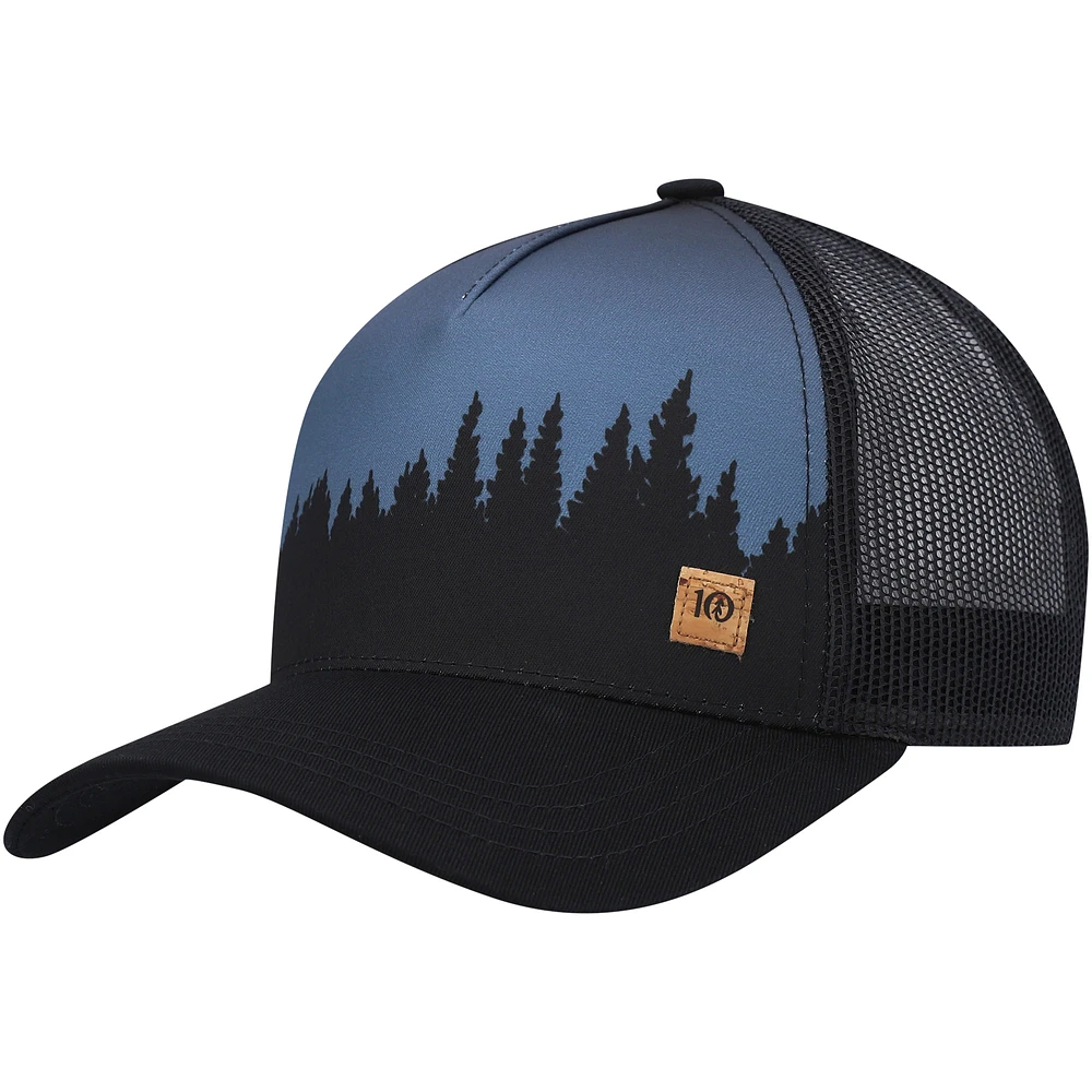 Men's tentree Black/Navy Juniper Altitude Trucker - Snapback Hat