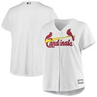 Women's White St. Louis Cardinals Plus Size Home Replica Team Jersey