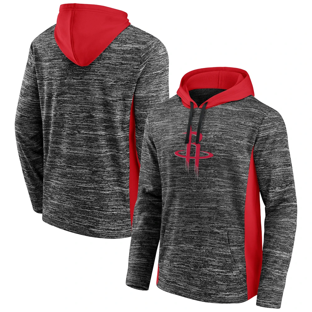 Men's Fanatics Charcoal Houston Rockets Instant Replay Colorblock - Pullover Hoodie