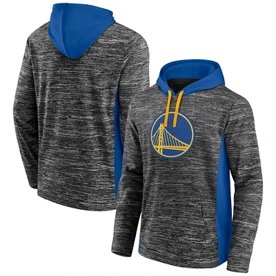 Men's Fanatics Charcoal Golden State Warriors Instant Replay Colorblock - Pullover Hoodie