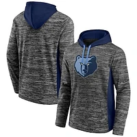 Men's Fanatics Charcoal Memphis Grizzlies Instant Replay Colorblock - Pullover Hoodie