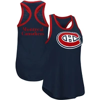 Women's G-III 4Her by Carl Banks Navy Montreal Canadiens Tater Burnout - Tank Top