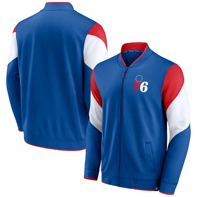 Men's Fanatics Royal Philadelphia 76ers League Best Performance Full-Zip Jacket