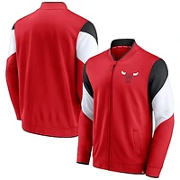 Men's Fanatics Red/Black Chicago Bulls League Best Performance Full-Zip Jacket