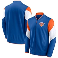 Men's Fanatics Blue/Orange New York Knicks League Best Performance Full-Zip Jacket