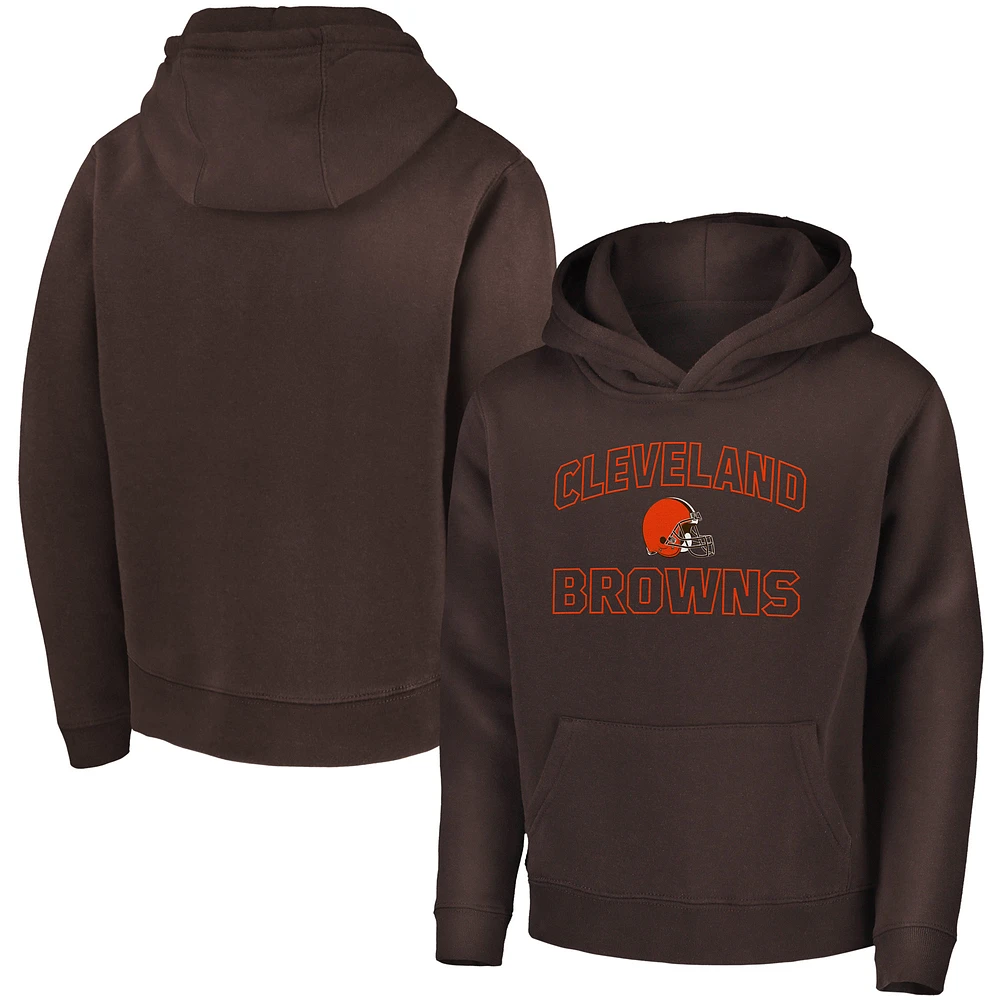 Youth Fanatics Brown Cleveland Browns Tie Breaker Pullover Hoodie