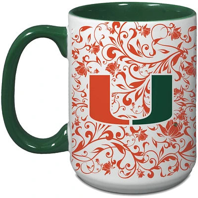 Miami Hurricanes 15oz. Java Floral Mug