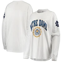 Women's Pressbox White Notre Dame Fighting Irish Edith Long Sleeve T-Shirt