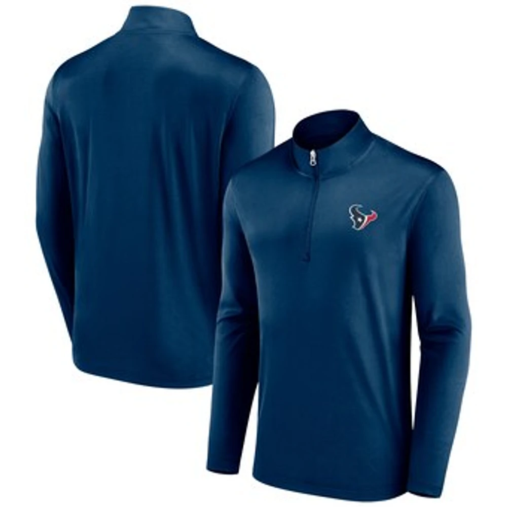 Men's Fanatics Navy Houston Texans Underdog Quarter-Zip Jacket