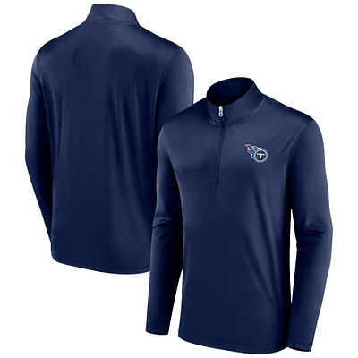 Men's Fanatics Navy Tennessee Titans Underdog Quarter-Zip Jacket