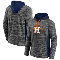 Men's Fanatics Gray/Navy Houston Astros Instant Replay Color Block Pullover Hoodie