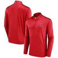 Men's Red Los Angeles Angels Underdog Mindset Quarter-Zip Jacket