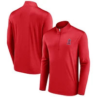 Men's Red Los Angeles Angels Underdog Mindset Quarter-Zip Jacket
