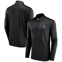 Men's Fanatics Black Colorado Rockies Underdog Mindset Quarter-Zip Jacket